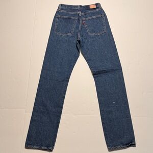 MADE IN TOMBOY Victoria High Waisted Straight Leg Jeans Medium Wash Cotton 25